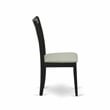 Pemberly Row 3-Piece Dining Set with Double X Back Chairs in Black/Cherry
