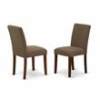 Pemberly Row 5-Piece Wood Dining Set in Mahogany and Coffee Finish