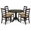 Pemberly Row 5-Piece Wood Dining Set in Rich Cappuccino Finish