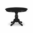 Pemberly Row 3-Piece Dining Set with Tufted Chairs in Gotham Gray and Black
