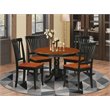 Pemberly Row 5-Piece Wood Dining Set in Black and Cherry Finish