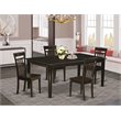 Pemberly Row 5-Piece Wood Dining Set with Butterfly Leaf in Cappuccino