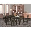 Pemberly Row 7-Piece Wooden Dining Set with Butterfly Leaf in Cappuccino