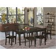 Pemberly Row 7-Piece Wood Dining Set with Butterfly Leaf in Cappuccino