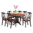 Pemberly Row 7-Piece Wood Dining Set with Butterfly Leaf in Black/Cherry