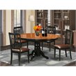 Pemberly Row 5-Piece Kitchen Set with Ladder-Back Chairs in Black Cherry
