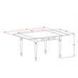 Pemberly Row 3-Piece Cherry and Black Wood Dining Set with Drop-Down Leaves