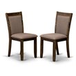 Pemberly Row Wood Dining Chair Set in Jacobean and Coffee (Set of 2)