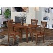 Pemberly Row 5-Piece Wooden Dining Set with Wood Chairs in Mahogany