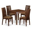 Pemberly Row 5-Piece Wood Dining Table and Chairs in Mahogany Finish