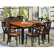 Pemberly Row 9-Piece Wood Dining Set in Black and Cherry Finish