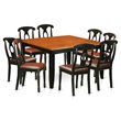 Pemberly Row 9-Piece Wood Dining Set in Black and Cherry Finish