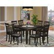 Pemberly Row 9-Piece Dining Set with Faux Leather Seats in Cappuccino