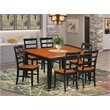 Pemberly Row 7-Piece Wood Dining Room Set in Black and Cherry Finish