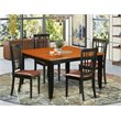 Pemberly Row 5-Piece Asian Hardwood Dining Table Set in Black and Cherry