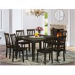 Pemberly Row 9-Piece Rubberwood Dining Set with 18 in Leaf in Cappuccino