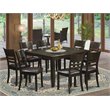 Pemberly Row 9-Piece Rubberwood Dining Set with Faux Leather in Cappuccino