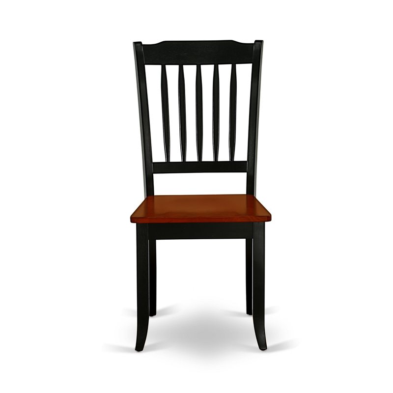Pemberly Row 7-Piece Wooden Dining Set in Black & Cherry Finish