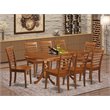 Pemberly Row 9-Piece Dining Set with Saddle Brown Finish and Asian Wood