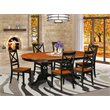 Pemberly Row 7-Piece Wood Dinette Set in Black & Cherry Finish
