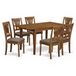 Pemberly Row 7-Piece Wood Dinette Set with Saddle Brown Finish