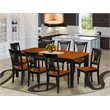 Pemberly Row 9-Piece Wood Kitchen Table Set with Black/Cherry Finish