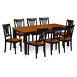 Pemberly Row 9-Piece Wood Kitchen Table Set with Black/Cherry Finish