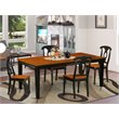 Pemberly Row 5-Piece Wood Dining Set in Black and Cherry Finish