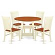 Pemberly Row 5-Piece Wood Dinette Set in Buttermilk & Cherry Finish