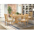 Pemberly Row 5-Piece Oval Dining Set with Asian Wood and Oak Finish