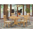 Pemberly Row 5-Piece Wood Dinette Set with Butterfly Leaf in Oak