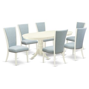 Pemberly Row 7-Piece Dining Set with Upholstered Chairs and Butterfly Leaf