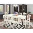Pemberly Row 9-Piece Wood Dining Table Set in White and Black Finish