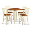 Pemberly Row 5-Piece Counter Height Dining Set in Buttermilk/Cherry