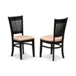 Pemberly Row 7-Piece Wood Dining Set with Fabric Seats in Black