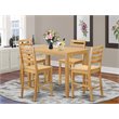 Pemberly Row 5-Piece Counter Height Dining Set Oak Wood Finish