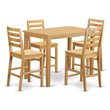 Pemberly Row 5-Piece Counter Height Dining Set Oak Wood Finish