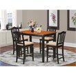Pemberly Row 5-Piece Wood Dining Set in Black and Cherry Finish