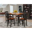 Pemberly Row 5-Piece Wood Dining Set in Black and Cherry Finish
