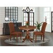 Pemberly Row 3-Piece Wood Dining Set in Mahogany and Brown Finish