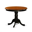 Pemberly Row 3-Piece Wood Dining Set with Slatted Chairs in Black/Cherry