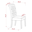 Pemberly Row 3-Piece Wood Dining Set with Upholstered Chairs in Black