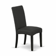 Pemberly Row 5-Piece Wood Dining Set with Fabric Chairs in Black/Cherry