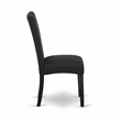 Pemberly Row 5-Piece Wood Dining Set with Fabric Chairs in Black/Cherry