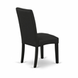 Pemberly Row 5-Piece Wood Dining Set with Fabric Chairs in Black/Cherry