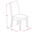 Pemberly Row 5-Piece Wood Dining Set with Fabric Chairs in Black/Cherry