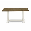 Pemberly Row Rectangular Rubber Wood Dining Table in Jacobean Finish