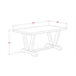 Pemberly Row Rectangular Rubber Wood Dining Table in Jacobean Finish