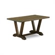 Pemberly Row 6-Piece Acacia Wood Dining Set in Jacobean/Coffee Finish
