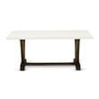 Pemberly Row 7-Piece Rubber Wood Dining Set in Khaki Gray and Jacobean